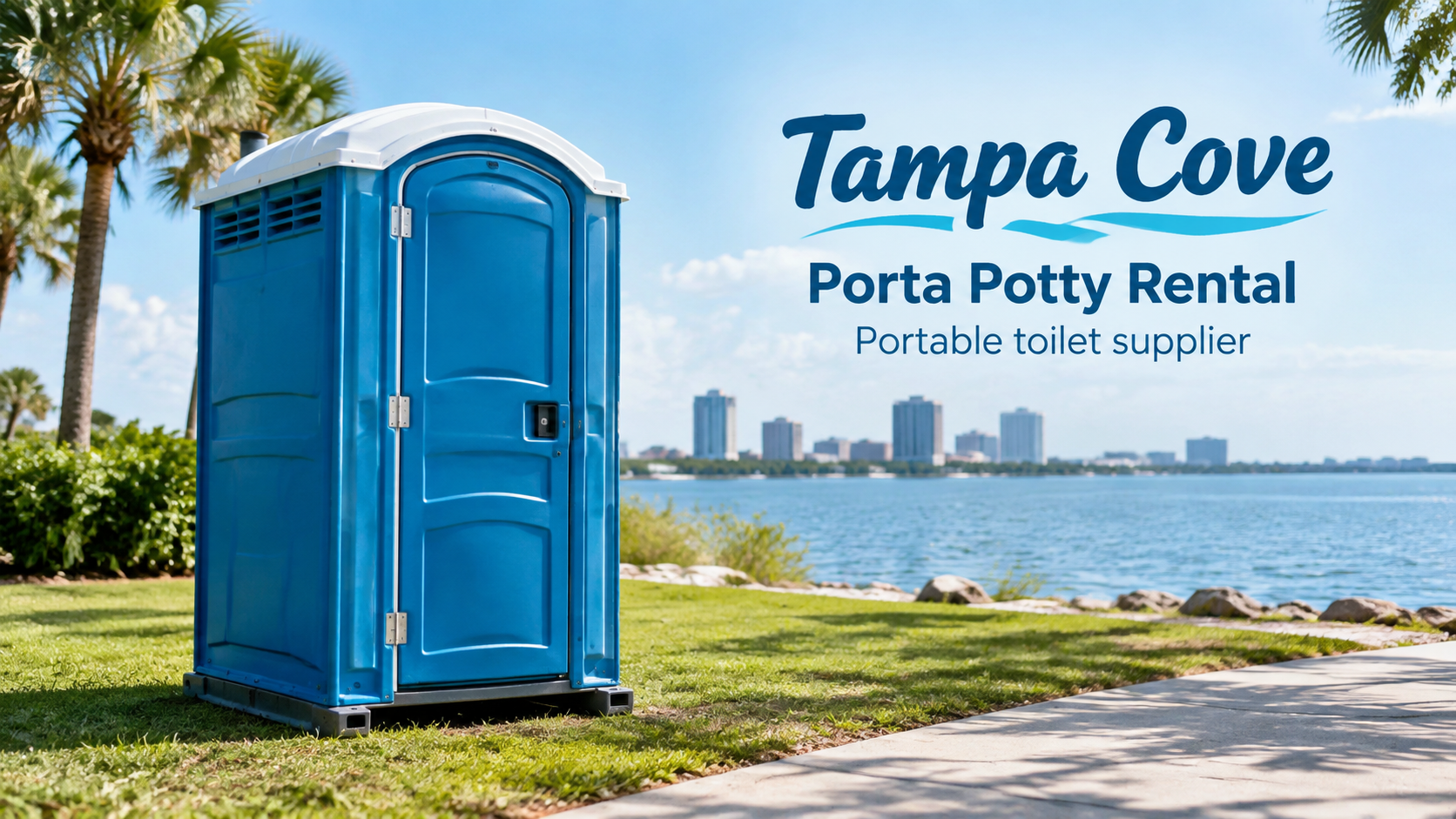 Portable restroom rental unit